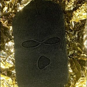 Black & Navy Blue Three-Hole Ski Mask